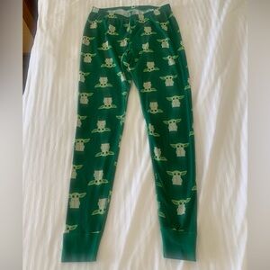 Hanna Andersson Baby Yoda Star Wars Long John Pajama Pants Unisex ADULT M Green